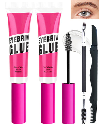 Clear Eyebrow Setting Gel-2 Pcs Transparent Thickening Brow Fix Glue,Waterproof Sweat-Proof Eye Brow Repair Liquid Brow Styling Gel,Brow Fast Sculpt Lift Glue,Long Lasting Brow Makeup for Women-Set 09 Clear Eyebrow Setting Gel-2 Pcs Transparent Thickening Brow Fix Glue,Waterproof Sweat-Proof Eye Brow Repair Liquid Brow Styling Gel,Brow Fast Sculpt Lift Glue,Long Lasting Brow Makeup for Women-Set 09