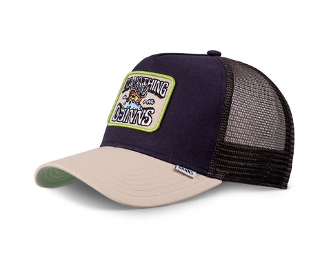 Djinns DNC Sun Navy Beige Adjustable HFT Trucker Cap Djinns DNC Sun Navy Beige Adjustable HFT Trucker Cap