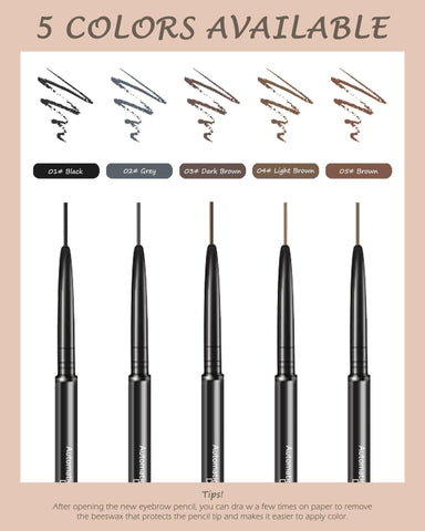 LYSdefeu Eyebrow Pencil - 4 Pcs Professional Micro Brow Pencil Kit with Brow Razor, Waterproof Eyebrow Makeup with Dual Ends, Ultra-Fine Mechanical Pencil for Women Eye Makeup - 03 Dark Brown LYSdefeu Eyebrow Pencil - 4 Pcs Professional Micro Brow Pencil Kit with Brow Razor, Waterproof Eyebrow Makeup with Dual Ends, Ultra-Fine Mechanical Pencil for Women Eye Makeup - 03 Dark Brown