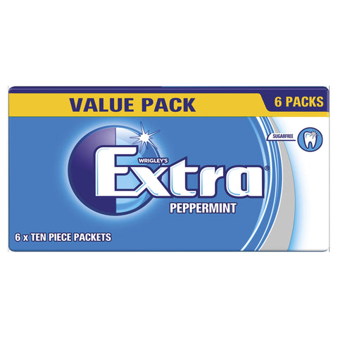 Wrigleys Extra Peppermint Chewing Gum Sugar Free Multipack, 84 Grams