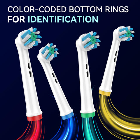 4 Count Electric Toothbrush Replacement Refill Heads with Twisted Bristles for Superior Plaque Removal - Ideal for Family Oral Health 4 Count Electric Toothbrush Replacement Refill Heads with Twisted Bristles for Superior Plaque Removal - Ideal for Family Oral Health
