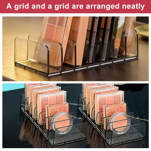 Cenbee Makeup Palette Organizer(2 Pack)Acrylic Eyeshadow Palette Pallet,7 Sectons BPA-Free Divided Make Up Blush,Contour Storage Holder Cosmetic Eye Shadow Display Stand Clear Rack Vanity Holder(Grey) Cenbee Makeup Palette Organizer(2 Pack)Acrylic Eyeshadow Palette Pallet,7 Sectons BPA-Free Divided Make Up Blush,Contour Storage Holder Cosmetic Eye Shadow Display Stand Clear Rack Vanity Holder(Grey)
