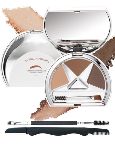 Eyebrow Powder Makeup Kit-3 Colors Eye Brow Powder Long-Lasting Waterproof,Tinted Eyebrow Powder Light Medium Dark Brown Brow Filler,Fill & Sculpt Full Eyebrow for Women,With Mirror,Brow Tool-Set 01 Eyebrow Powder Makeup Kit-3 Colors Eye Brow Powder Long-Lasting Waterproof,Tinted Eyebrow Powder Light Medium Dark Brown Brow Filler,Fill & Sculpt Full Eyebrow for Women,With Mirror,Brow Tool-Set 01