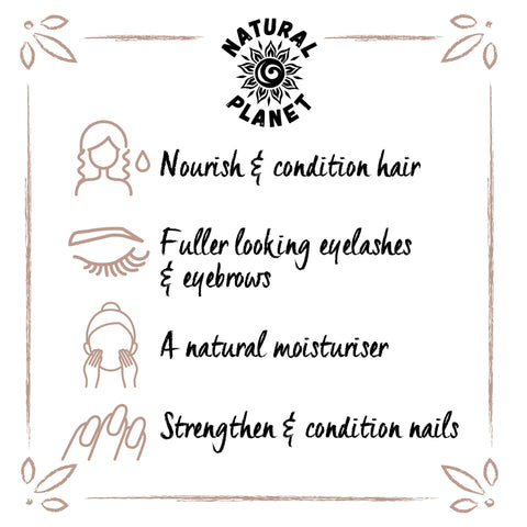 Natural Planet Castor OIl 500ml Cold Pressed Premium Quality 100% Pure Hexane-Free, Non GMO, Versatile Usage Eyelashes, Eyebrows and Hair growth