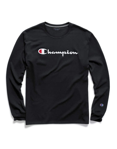 Champion Mens Classic Jersey Long-Sleeve Tee Champion Mens Classic Jersey Long-Sleeve Tee