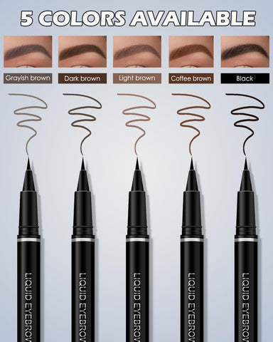 Liquid Eyebrow Pencil Eyeliner Pen-2Pcs Longlasting Waterproof Smudge-proof Multifunctional Quick Drying Eye Makeup Pen,Ultra-Fine Precision Water Brow Pen,Lift and Snatch Brow Tint Pen-01Gray Brown Liquid Eyebrow Pencil Eyeliner Pen-2Pcs Longlasting Waterproof Smudge-proof Multifunctional Quick Drying Eye Makeup Pen,Ultra-Fine Precision Water Brow Pen,Lift and Snatch Brow Tint Pen-01Gray Brown
