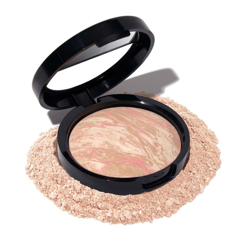LAURA GELLER NEW YORK Award-Winning Baked Balance-n-Brighten Color Correcting Powder Foundation - Porcelain - Buildable Light to Medium Coverage - Demi-Matte Natural Finish LAURA GELLER NEW YORK Award-Winning Baked Balance-n-Brighten Color Correcting Powder Foundation - Porcelain - Buildable Light to Medium Coverage - Demi-Matte Natural Finish