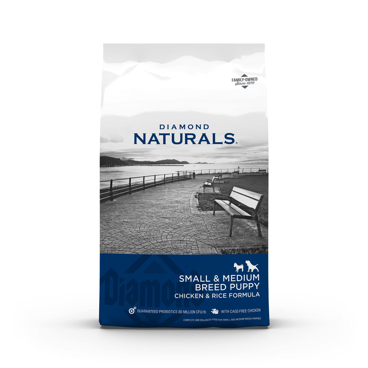 Diamond Naturals Real Meat Premium Small & Medium Breed Formulas Dry Dog Food with Protein, Probiotics and Antioxidants, Chicken and Rice, 6 pounds