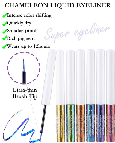 Chameleon Glitter Eyeliner Liquid, Pink Purple Metallic Satin High-Pigmented Color Multi-Reflective Finish Glitter Eye Liner Eyeshadow Pen,Smudge-proof,Longwear,Ultra-Fine Tip Eyeliner,for Eye Makeup-06 Chameleon Glitter Eyeliner Liquid, Pink Purple Metallic Satin High-Pigmented Color Multi-Reflective Finish Glitter Eye Liner Eyeshadow Pen,Smudge-proof,Longwear,Ultra-Fine Tip Eyeliner,for Eye Makeup-06