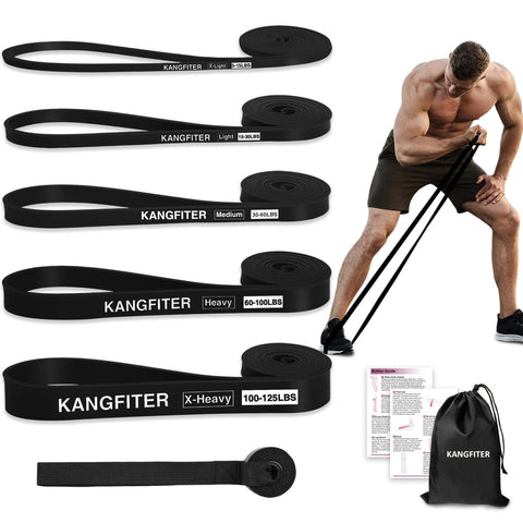 KANGFITER Resistance Bands for Working Out, Pull Up Bands for Men Women, Thick Heavy Resistance Band Set with Door Anchor, Elastic Exercise Bands for Body Stretching, Physical Therapy, Home Workouts KANGFITER Resistance Bands for Working Out, Pull Up Bands for Men Women, Thick Heavy Resistance Band Set with Door Anchor, Elastic Exercise Bands for Body Stretching, Physical Therapy, Home Workouts