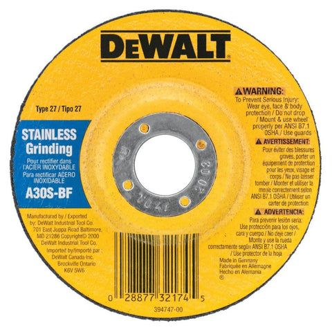 DeWalt DW8415 4-1/2' x 1/4" x 5/8"-11 Stainless Steel Grinding Wheel DeWalt DW8415 4-1/2' x 1/4" x 5/8"-11 Stainless Steel Grinding Wheel