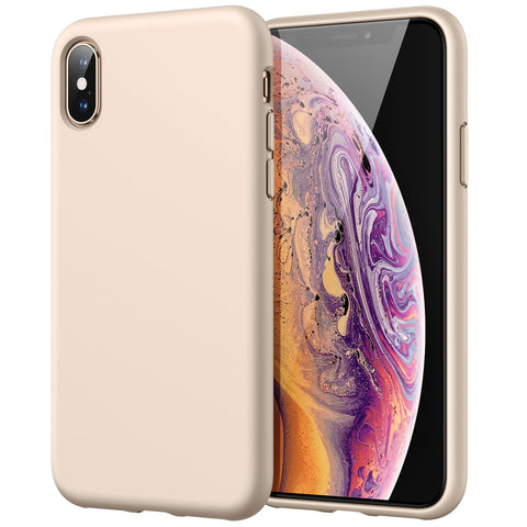 JETech Silicone Case for iPhone Xs Max 6.5-Inch, Silky-Soft Touch Full-Body Protective Case, Shockproof Cover with Microfiber Lining (Gold) JETech Silicone Case for iPhone Xs Max 6.5-Inch, Silky-Soft Touch Full-Body Protective Case, Shockproof Cover with Microfiber Lining (Gold)