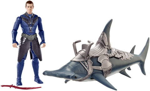 Mattel GmbH FYR96 DC Aquaman Figurine, Vulko with Hammerhead Shark and Armor, 15 cm Mattel GmbH FYR96 DC Aquaman Figurine, Vulko with Hammerhead Shark and Armor, 15 cm