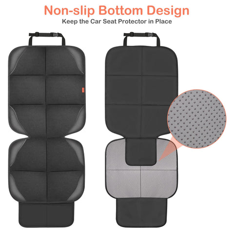 VANLONTD Car Seat Protector for Child Car Seat,2 Pack Carseat Seat Protectors with Non-slip Bottom and 2 Large Mesh Pockets for SUV, Sedan, Trunk, Leather and Fabric Car Seat