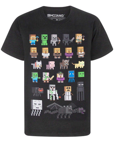 Minecraft T-Shirt Boys Sprites Gamer Gifts Black Short Sleeve Top 11-12 Years Minecraft T-Shirt Boys Sprites Gamer Gifts Black Short Sleeve Top 11-12 Years