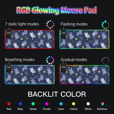 Cat Wireless Charging Mouse Pad for Mobile Phone Extra Large Gaming Mousepad with 13 Lighting Modes Computer Mat for Gaming MacBook PC Laptop Desk Home Office Cat Wireless Charging Mouse Pad for Mobile Phone Extra Large Gaming Mousepad with 13 Lighting Modes Computer Mat for Gaming MacBook PC Laptop Desk Home Office