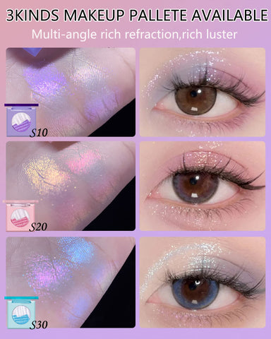 Blue Green Glitter Eyeshadow Palette- 2 in 1 Multichrome Metallic Shimmer High-Pigmented Aurora Eye Shadow Powder, LongLasting Holographic Duochrome Chameleon Highlighter Eyeshadow Korean Makeup-S30 Blue Green Glitter Eyeshadow Palette- 2 in 1 Multichrome Metallic Shimmer High-Pigmented Aurora Eye Shadow Powder, LongLasting Holographic Duochrome Chameleon Highlighter Eyeshadow Korean Makeup-S30