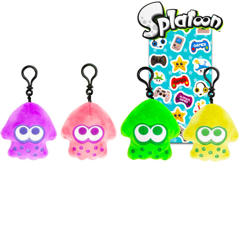 Nintendo Splatoon Party Favors Bag Clips Set for Kids - 4 Pack Inkling Splatoon Plush Keychains Plus Bonus Decal | Splatoon Party Supplies Bundle for Boys, Girls Nintendo Splatoon Party Favors Bag Clips Set for Kids - 4 Pack Inkling Splatoon Plush Keychains Plus Bonus Decal | Splatoon Party Supplies Bundle for Boys, Girls