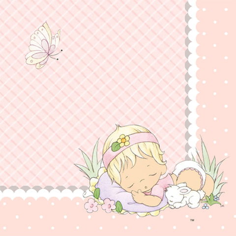 Precious Moments Baby Girl Beverage Napkins Party Accessory Precious Moments Baby Girl Beverage Napkins Party Accessory