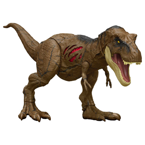 Jurassic World HGC19 Articulated Tyrannosaurus Rex Destruction Figure, Movable Jaws, Scratches on Both Sides, Physical and Digital Game, Children's Toy, Ages 4 and Above Jurassic World HGC19 Articulated Tyrannosaurus Rex Destruction Figure, Movable Jaws, Scratches on Both Sides, Physical and Digital Game, Children's Toy, Ages 4 and Above