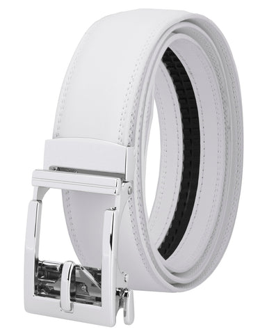 Gelante Ratchet Belt for men, Mens Belts Leather 1.3'' Adjustable Trim to Fit Dress Belt G806 White Gelante Ratchet Belt for men, Mens Belts Leather 1.3'' Adjustable Trim to Fit Dress Belt G806 White