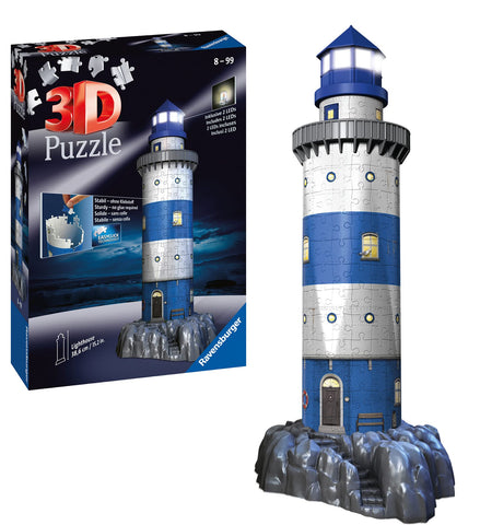 Ravensburger Lighthouse 3D Jigsaw Puzzle for Adults and Kids Age 8 Years Up - Light Up Edition with LED Lighting - 216 Pieces - No Glue Required Ravensburger Lighthouse 3D Jigsaw Puzzle for Adults and Kids Age 8 Years Up - Light Up Edition with LED Lighting - 216 Pieces - No Glue Required