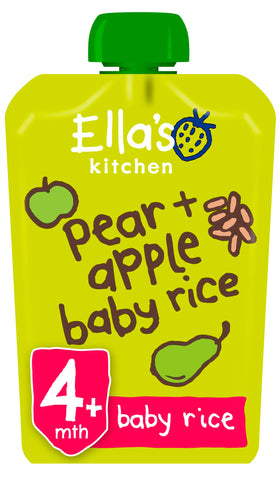 Ella's Kitchen Pear & Apple Baby Rice 120g x 7 Ella's Kitchen Pear & Apple Baby Rice 120g x 7