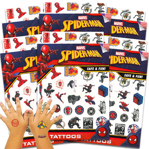 Marvel Spiderman Temporary Tattoos Party Favor Set (150 Spider-Man Temporary Tattoos) Marvel Spiderman Temporary Tattoos Party Favor Set (150 Spider-Man Temporary Tattoos)