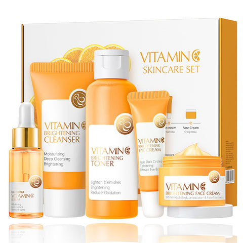 Vitamin C Skincare Set, 5-In-1 Skincare Gift Set With Cleanser, Toner, Face Serum, Face Cream, And Eye Cream, Skin Care Products For Teen Girls, Long-Lasting Moisturizing Skincare Set For Women Men Vitamin C Skincare Set, 5-In-1 Skincare Gift Set With Cleanser, Toner, Face Serum, Face Cream, And Eye Cream, Skin Care Products For Teen Girls, Long-Lasting Moisturizing Skincare Set For Women Men