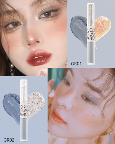 Liquid Glitter Matte Eyeshadow-4Colors 2 in 1 High Pigmented Matte & Sparkling Eye Shadow Eyeliner,Longlasting Waterproof Eyeshadow Gream,Korean Shimmer Loose Glitter Glue for Eye Crystals Makeup-SetA Liquid Glitter Matte Eyeshadow-4Colors 2 in 1 High Pigmented Matte & Sparkling Eye Shadow Eyeliner,Longlasting Waterproof Eyeshadow Gream,Korean Shimmer Loose Glitter Glue for Eye Crystals Makeup-SetA