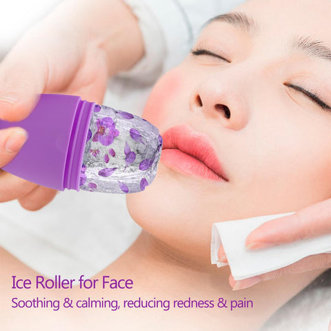 Face Ice Roller, Ice Mold For Face, Ice Roller For Face, Face Ice Mold For Face, Eyes & Neck, Face Beauty Ice Roller, Facial Ice Roller Reusable Skin Care Silicone Ice Mold - Purple Face Ice Roller, Ice Mold For Face, Ice Roller For Face, Face Ice Mold For Face, Eyes & Neck, Face Beauty Ice Roller, Facial Ice Roller Reusable Skin Care Silicone Ice Mold - Purple