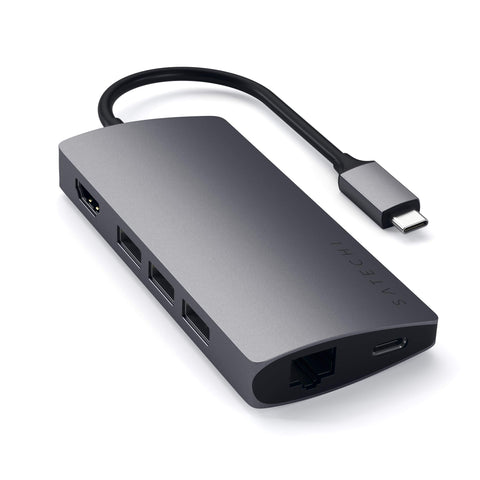 SATECHI USB C Hub Multiport Adapter V2 - USB C Dongle - 4K HDMI (60Hz), 60W USB C Charging, GbE, SD/Micro Card Readers, USB 3.0 - USBC Hub For MacBook Pro/Air M1 M2 - Space Gray SATECHI USB C Hub Multiport Adapter V2 - USB C Dongle - 4K HDMI (60Hz), 60W USB C Charging, GbE, SD/Micro Card Readers, USB 3.0 - USBC Hub For MacBook Pro/Air M1 M2 - Space Gray