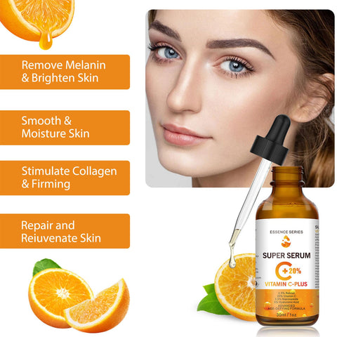 Vitamin C Serum with Hyaluronic Acid, Anti Aging Serum, Reduce Wrinkle and Fine Line, Restore Skin Elasticity, Hydrating Serum for Dry Skin, Shrink Pores, Reduces Skin Dullness Vitamin C Serum with Hyaluronic Acid, Anti Aging Serum, Reduce Wrinkle and Fine Line, Restore Skin Elasticity, Hydrating Serum for Dry Skin, Shrink Pores, Reduces Skin Dullness