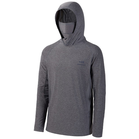 BASSDASH UPF 50+ Men’s Long Sleeve Fishing Shirt with Mask UV Neck Gaiter Hoodie Heather Grey BASSDASH UPF 50+ Men’s Long Sleeve Fishing Shirt with Mask UV Neck Gaiter Hoodie Heather Grey