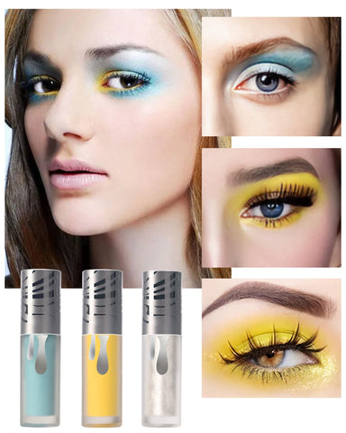 LYSdefeu 3Pcs Liquid Glitter Matte Eyeshadow Kit, Blue Green Yellow Matte Cream Eyeshadow & Liquid Glitter Eyeshadow Set, Quick Drying,Long Lasting Waterproof Korean Eye Makeup,Mothers Gift for Women LYSdefeu 3Pcs Liquid Glitter Matte Eyeshadow Kit, Blue Green Yellow Matte Cream Eyeshadow & Liquid Glitter Eyeshadow Set, Quick Drying,Long Lasting Waterproof Korean Eye Makeup,Mothers Gift for Women