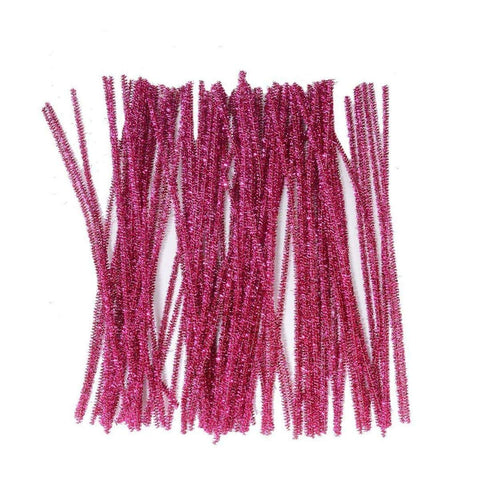 100pcs Pipe Cleaners Chenille Stems for DIY Art Supplies Craft Projects 6mmx30cm Christmas Pipe Cleaners Decoration, Glitter Pink 100pcs Pipe Cleaners Chenille Stems for DIY Art Supplies Craft Projects 6mmx30cm Christmas Pipe Cleaners Decoration, Glitter Pink