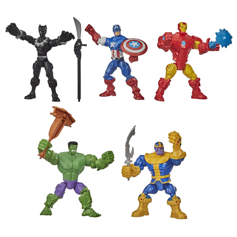 Marvel Hasbro Super Hero Mashers Battle Mash Collection Pack, Includes Iron Man, Black Panther, Thanos, Hulk, and Captain America 6-inch Figures (Amazon Exclusive) Marvel Hasbro Super Hero Mashers Battle Mash Collection Pack, Includes Iron Man, Black Panther, Thanos, Hulk, and Captain America 6-inch Figures (Amazon Exclusive)