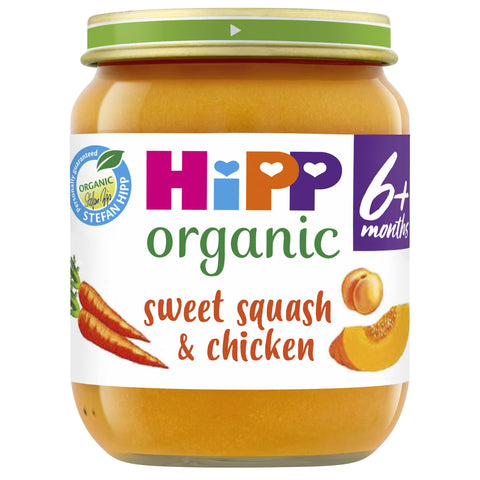 HiPP Organic Sweet Squash & Chicken Baby Food Jar 6+ Months (6 x 125g) HiPP Organic Sweet Squash & Chicken Baby Food Jar 6+ Months (6 x 125g)