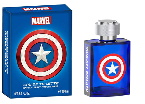 Marvel Captain America, Fragrance, for Men, 3.4oz, 100ml, Eau de Toilette, EDT, Cologne, Spray, Made in Spain, By Air Val International Marvel Captain America, Fragrance, for Men, 3.4oz, 100ml, Eau de Toilette, EDT, Cologne, Spray, Made in Spain, By Air Val International