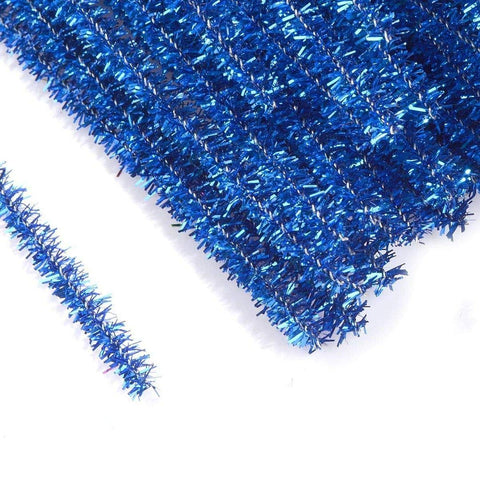 100pcs Pipe Cleaners Chenille Stems for DIY Art Supplies Craft Projects 6mmx30cm Christmas Pipe Cleaners Decoration, Glitter Blue 100pcs Pipe Cleaners Chenille Stems for DIY Art Supplies Craft Projects 6mmx30cm Christmas Pipe Cleaners Decoration, Glitter Blue