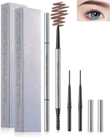 Eyebrow Pencil with Spoolie Brush- 4Pcs Professional Micro 1.5mm Tip Brow Pencil with Dual Ends Kit, Longwearing Waterproof Sweat-proof Eye Brow Pencil, Eyebrow Makeup Pencil for Women-05 Dark Brown Eyebrow Pencil with Spoolie Brush- 4Pcs Professional Micro 1.5mm Tip Brow Pencil with Dual Ends Kit, Longwearing Waterproof Sweat-proof Eye Brow Pencil, Eyebrow Makeup Pencil for Women-05 Dark Brown