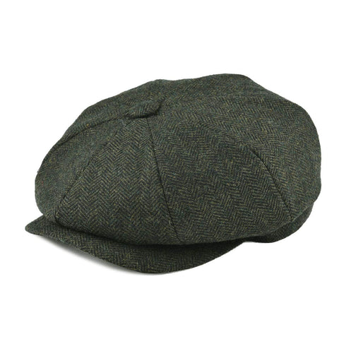 BOTVELA Men's 8 Piece Wool Blend Newsboy Flat Cap Herringbone Pattern Tweed Hat (Green, 7 7/8) BOTVELA Men's 8 Piece Wool Blend Newsboy Flat Cap Herringbone Pattern Tweed Hat (Green, 7 7/8)