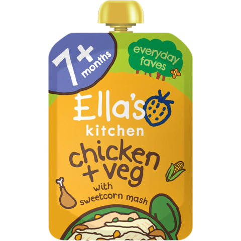 Ella's Kitchen Mixed Case Selections Stage 2 Organic Baby Food From 7+ Months (12x130g)