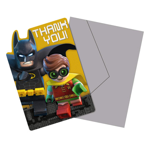 Lego Batman "Thank You" Postcard, Party Favor Lego Batman "Thank You" Postcard, Party Favor
