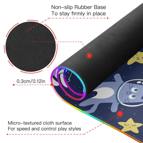 Cat Wireless Charging Mouse Pad for Mobile Phone Extra Large Gaming Mousepad with 13 Lighting Modes Computer Mat for Gaming MacBook PC Laptop Desk Home Office Cat Wireless Charging Mouse Pad for Mobile Phone Extra Large Gaming Mousepad with 13 Lighting Modes Computer Mat for Gaming MacBook PC Laptop Desk Home Office