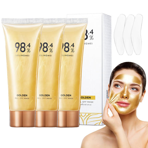3PC Gold Foil Peel Off Mask,Gold Peel Off Mask 98.4% Face Mask Golden Peel Off Anti-Wrinkle Mask Blackhead Remover Mask Golden Exfoliating Mask 3PC Gold Foil Peel Off Mask,Gold Peel Off Mask 98.4% Face Mask Golden Peel Off Anti-Wrinkle Mask Blackhead Remover Mask Golden Exfoliating Mask