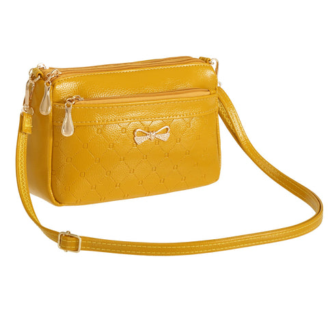 FULEI Crossbody Bags for Women Small Soft PU Leather Ladies Handbags Shoulder Purse - Mustard Yellow FULEI Crossbody Bags for Women Small Soft PU Leather Ladies Handbags Shoulder Purse - Mustard Yellow