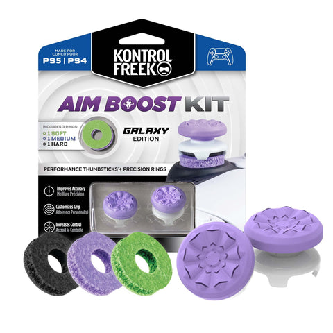 KontrolFreek Aim Boost Kit for PlayStation 5 (PS5) and PlayStation 4 (PS4) Controller | Includes Performance Thumbsticks and Precision Rings | Galaxy Edition KontrolFreek Aim Boost Kit for PlayStation 5 (PS5) and PlayStation 4 (PS4) Controller | Includes Performance Thumbsticks and Precision Rings | Galaxy Edition