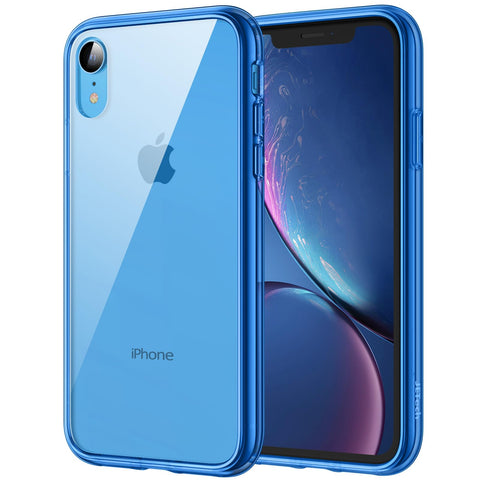 JETech Case for iPhone XR 6.1-Inch, Non-Yellowing Shockproof Phone Bumper Cover, Anti-Scratch Clear Back (Blue) JETech Case for iPhone XR 6.1-Inch, Non-Yellowing Shockproof Phone Bumper Cover, Anti-Scratch Clear Back (Blue)