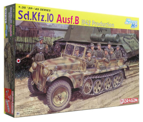 Dragon Models Sd.Kfz.10 Ausf.B, 1942 Production Model Building Kit, Scale 1/35 Dragon Models Sd.Kfz.10 Ausf.B, 1942 Production Model Building Kit, Scale 1/35